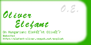 oliver elefant business card